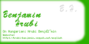 benjamin hrubi business card